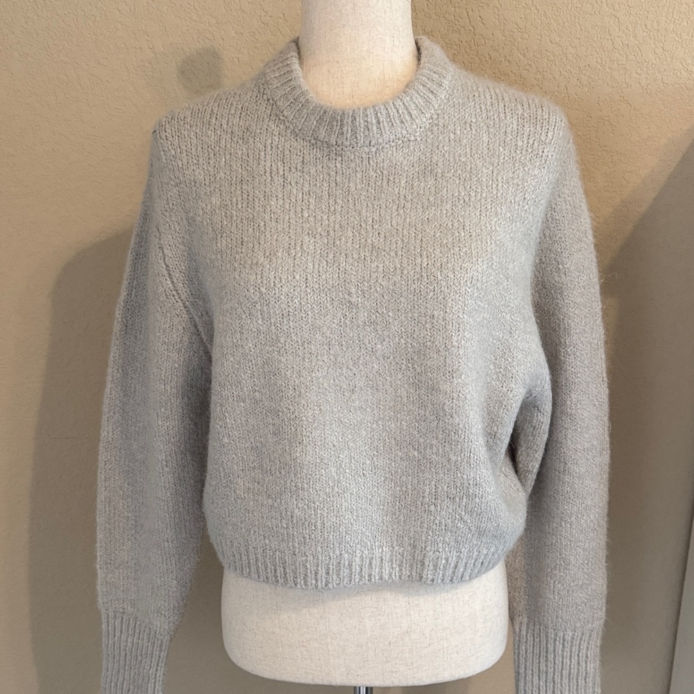 Cozy Gray Women's Sweater cropped